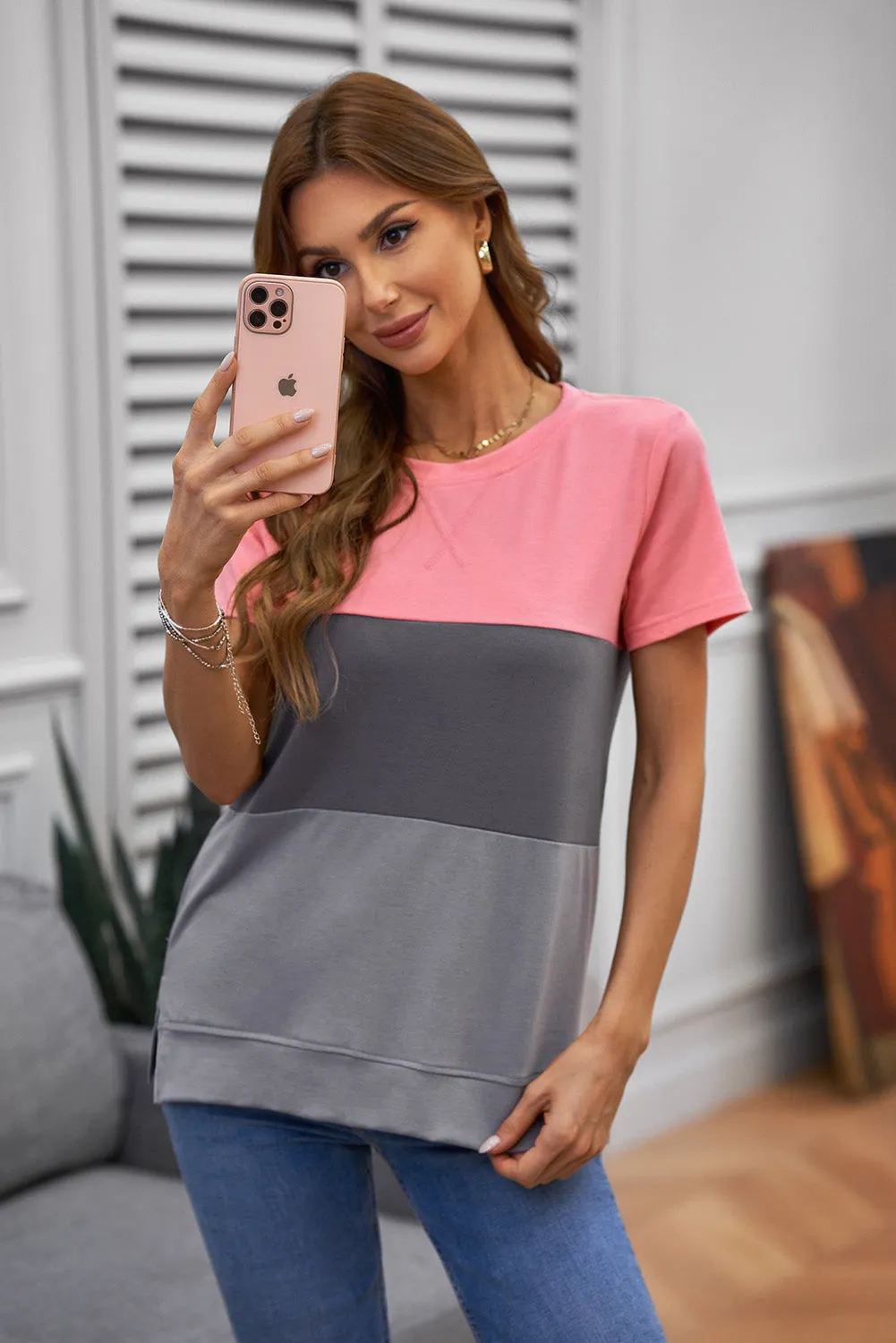 Contrast Colorblock T-shirt