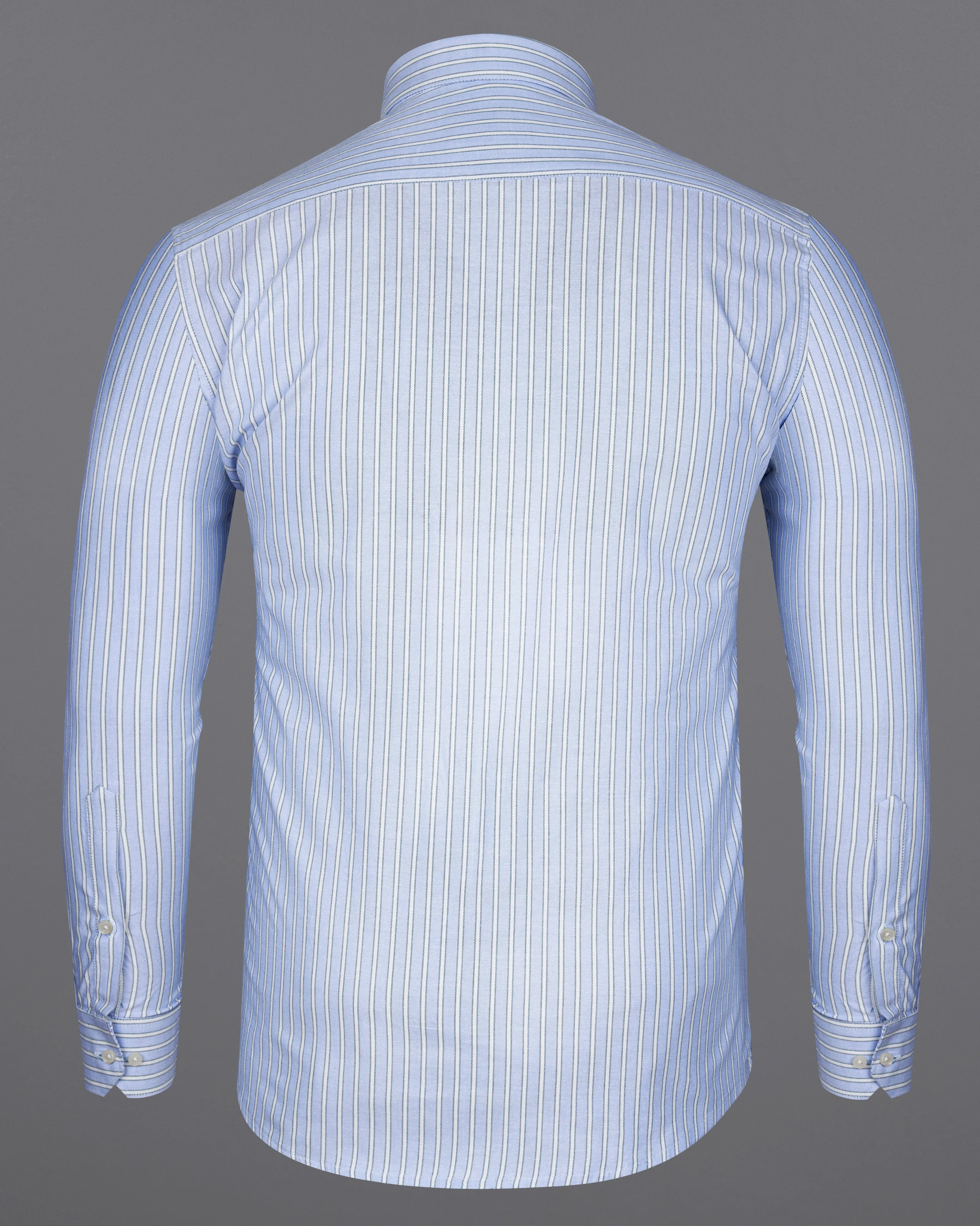 Coral Blue Striped Royal Oxford Shirt
