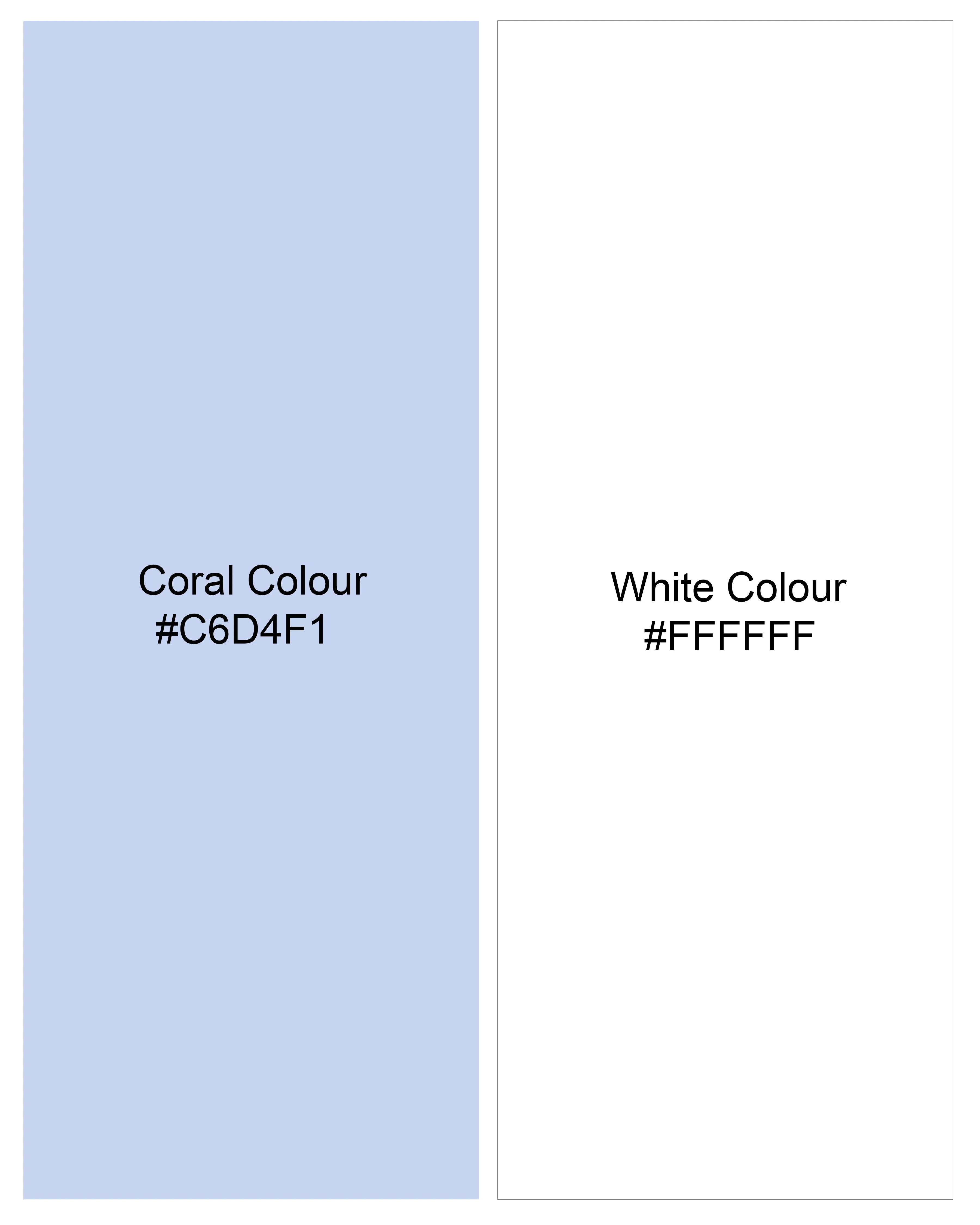 Coral Blue Striped Royal Oxford Shirt