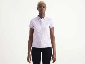 Cotton Blend Printed Polo Neck Women T-shirts