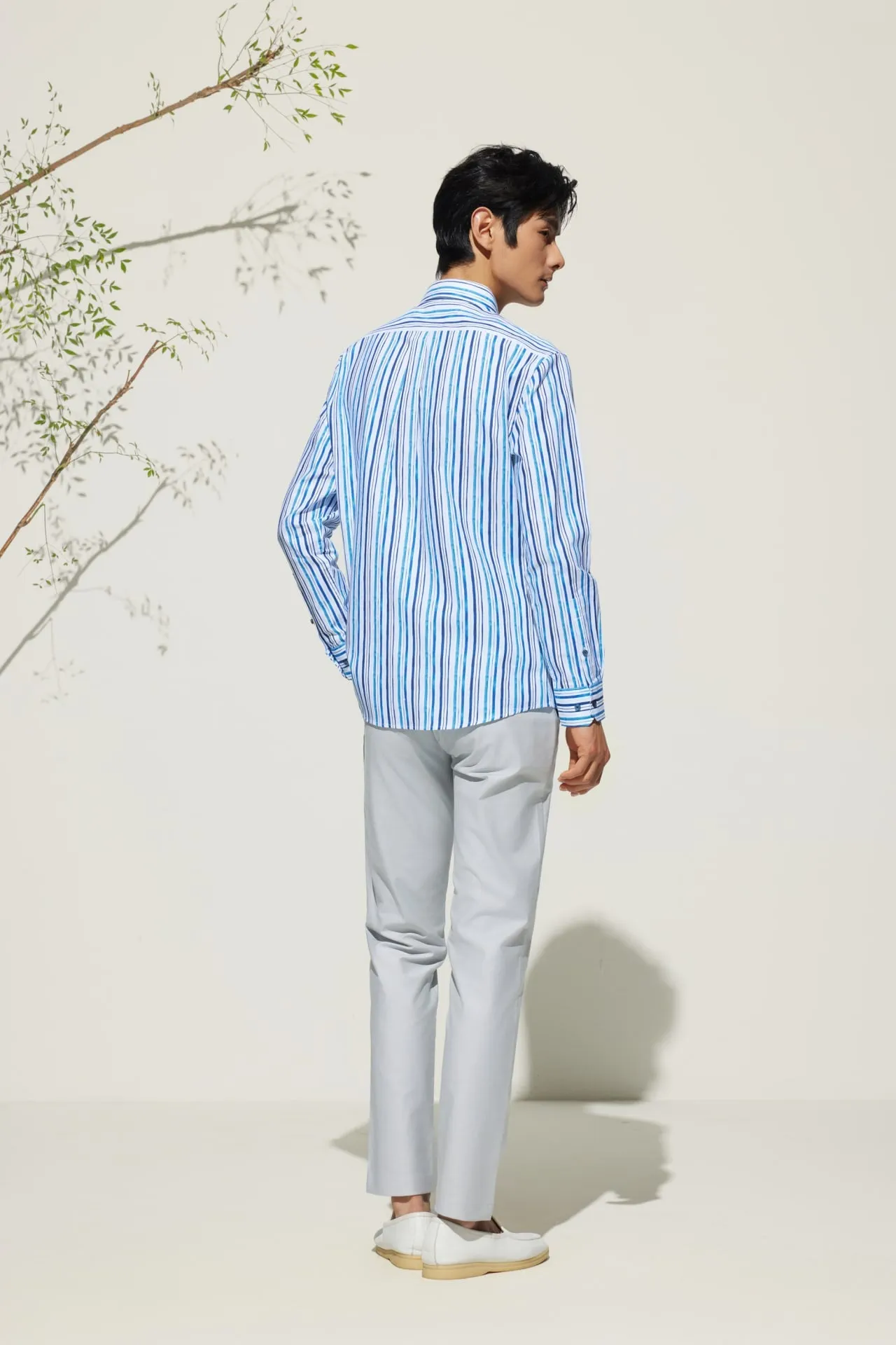 Cotton Digital Print Smart Fit Oxford Casual Shirt