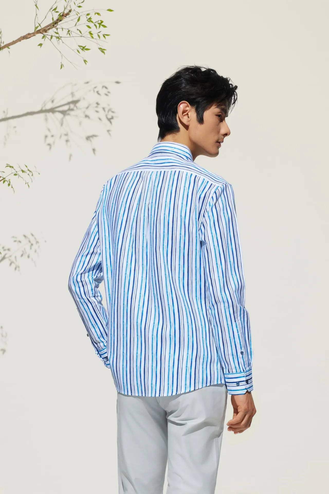 Cotton Digital Print Smart Fit Oxford Casual Shirt