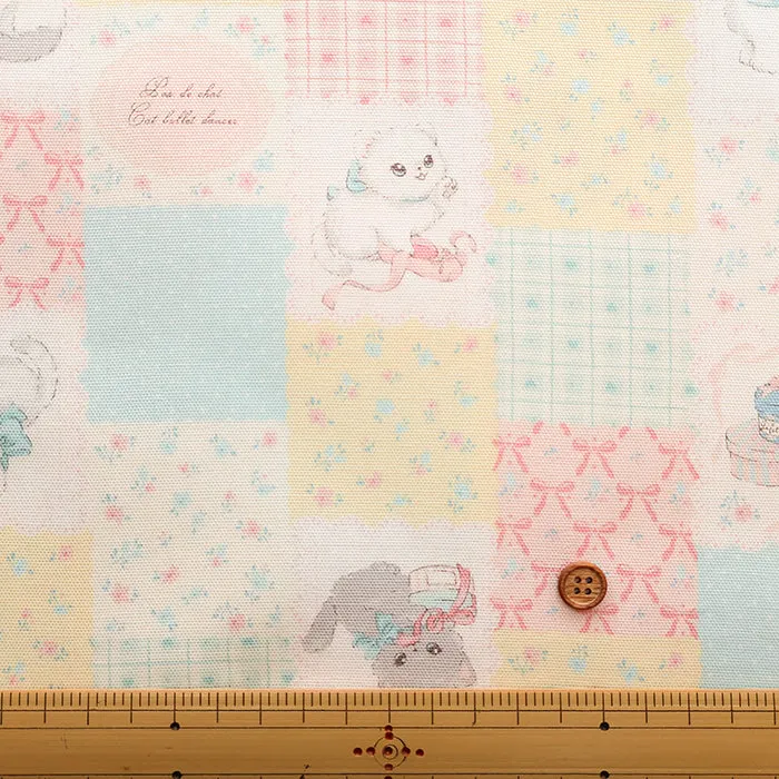 Cotton Oxford Fabric Patchwork - Cat