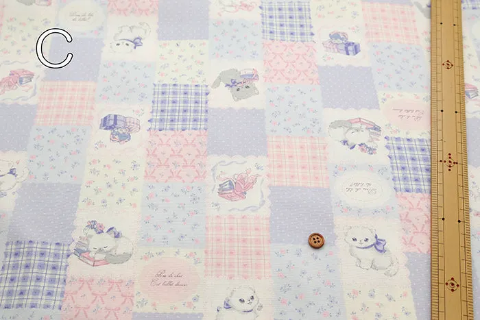 Cotton Oxford Fabric Patchwork - Cat