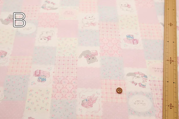Cotton Oxford Fabric Patchwork - Cat