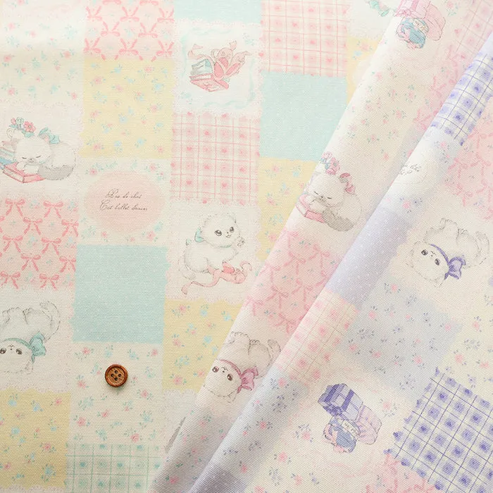Cotton Oxford Fabric Patchwork - Cat