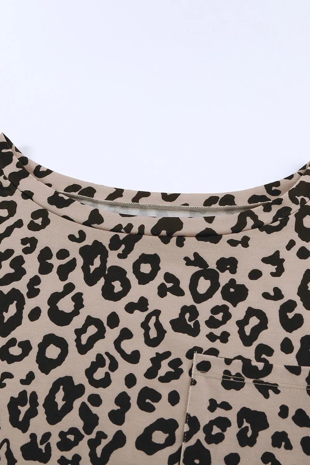 Crew Neck Camo Print T-shirt with Pocket