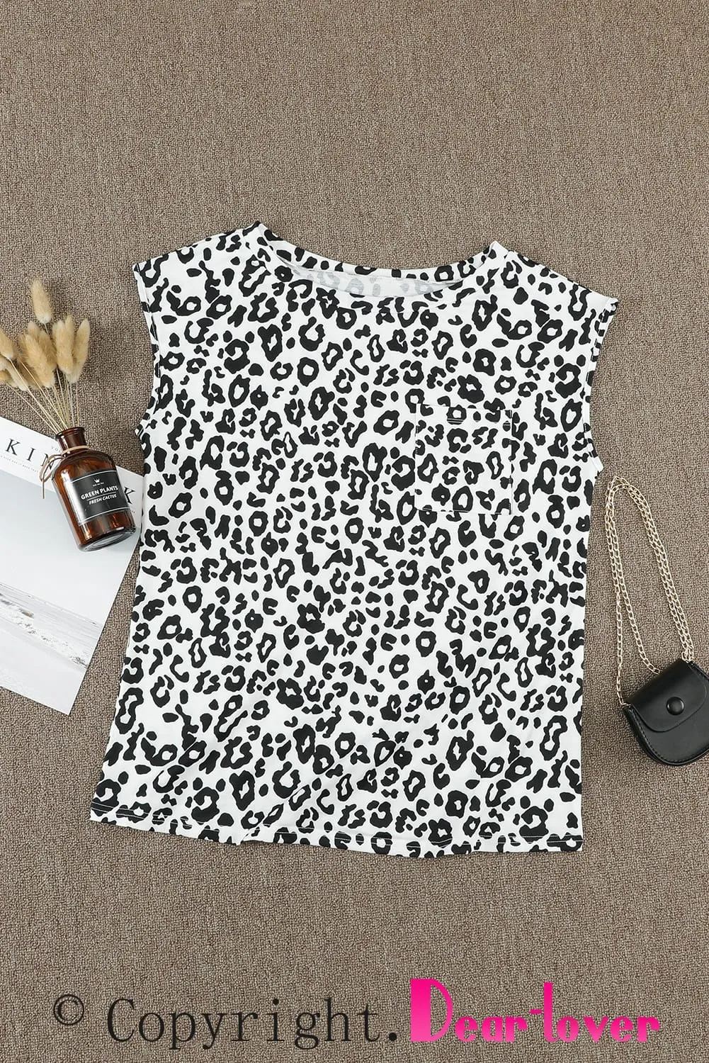 Crew Neck Camo Print T-shirt with Pocket