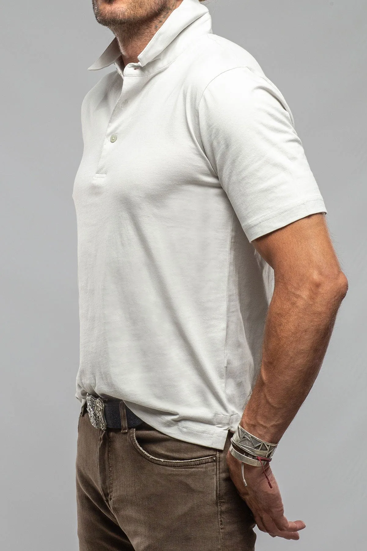 Cruz Cotton Polo in Cement