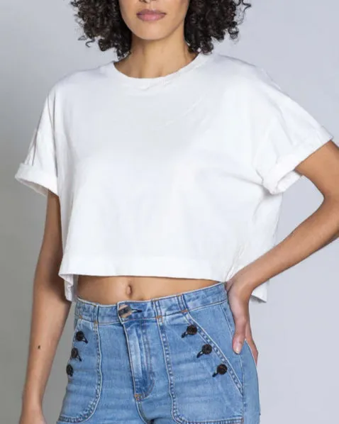 Cuff Tee in Ivory