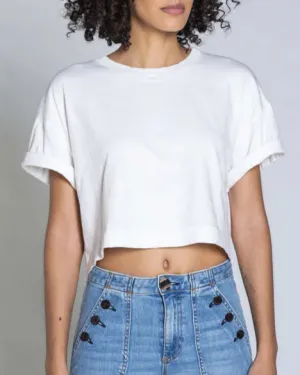 Cuff Tee in Ivory