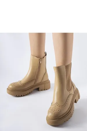 Dark beige stitched Castella boots