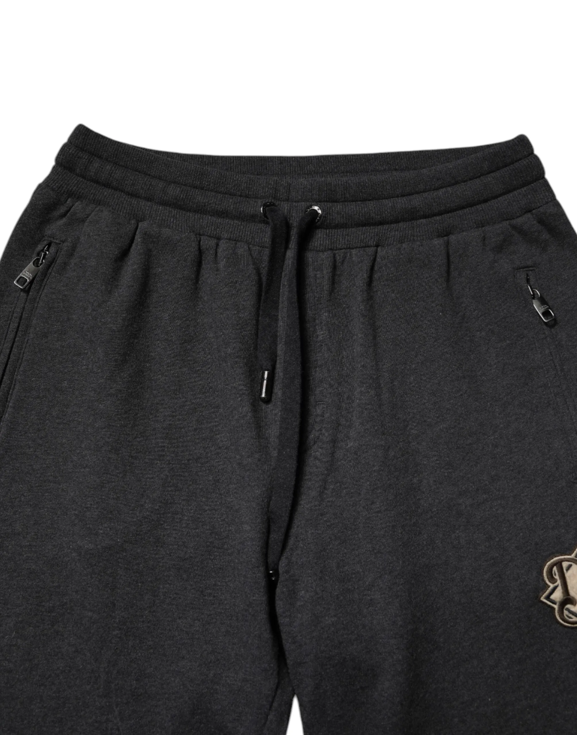 Dark Gray Logo Cotton Jogger Sweatpants Pants