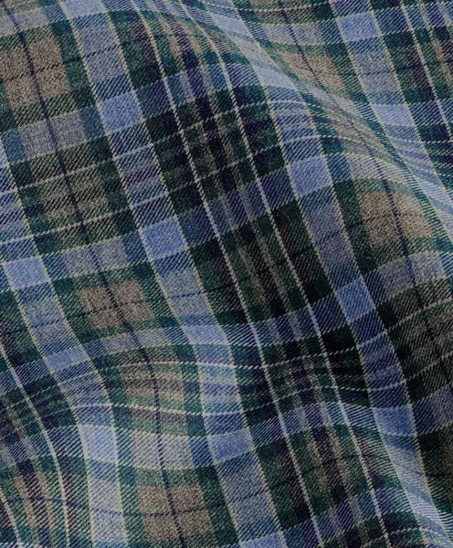 David Donahue - Brushed Plaid Shirt - Green