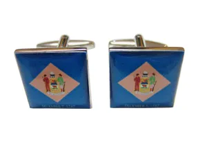 Delaware State Flag Design Cufflinks
