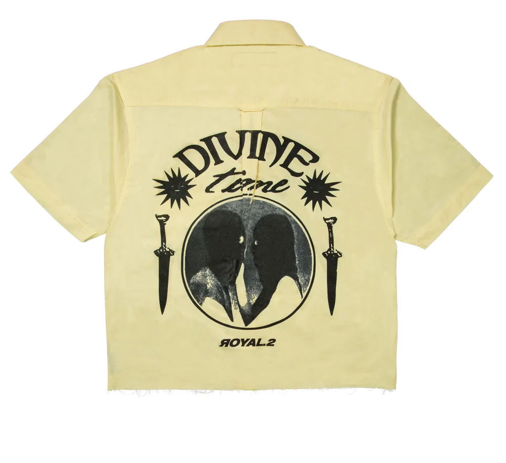 DIVINE TIME CROPPED OXFORD SHIRT