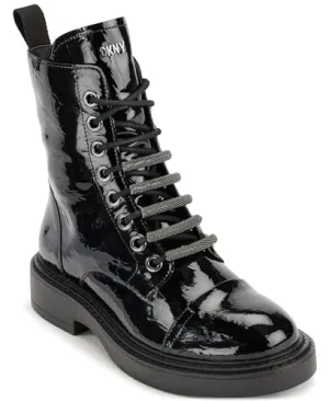DKNY Women's Bootie Combat Boot, Black, 6.5