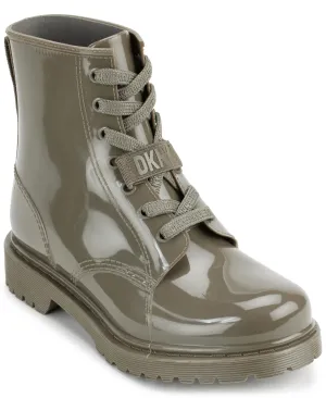 DKNY Women's Tilly Metallic Rainboot Rain Boot, Pewter, 10