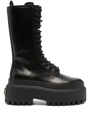 Dolce & Gabbana platform leather combat boots