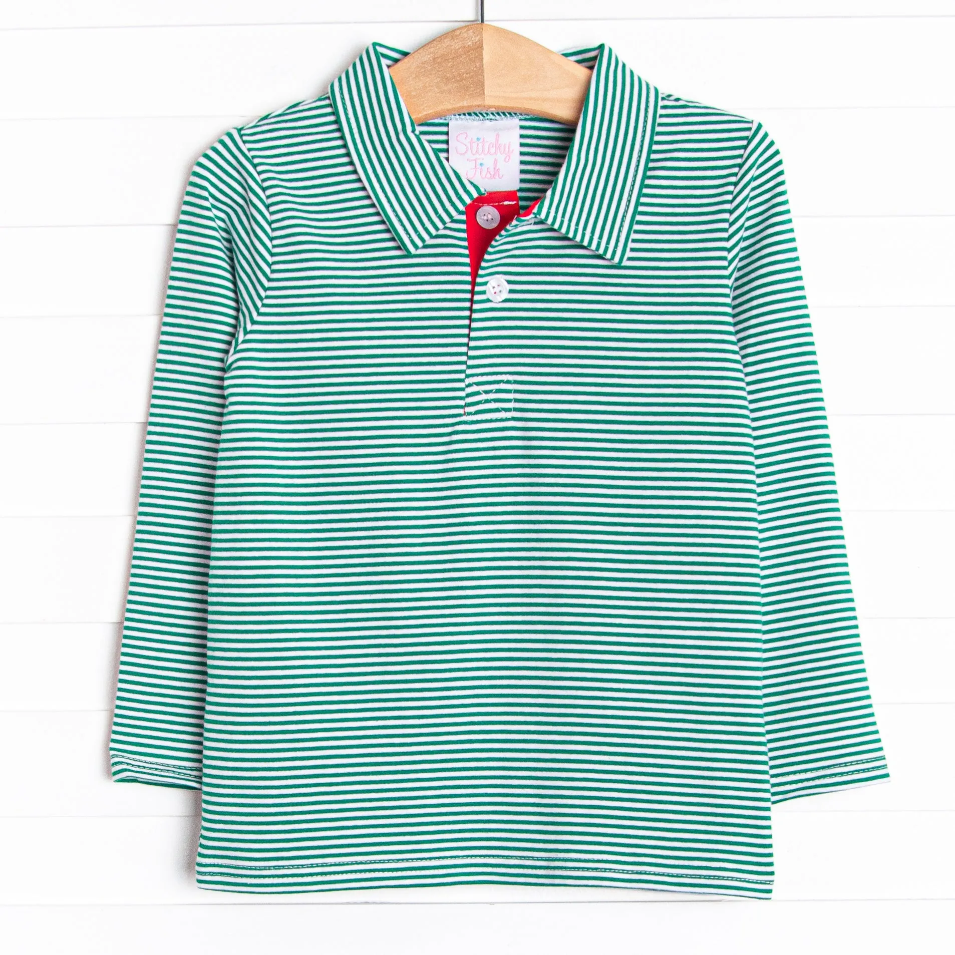 Doorbuster: Spearmint Stripes Polo, Green