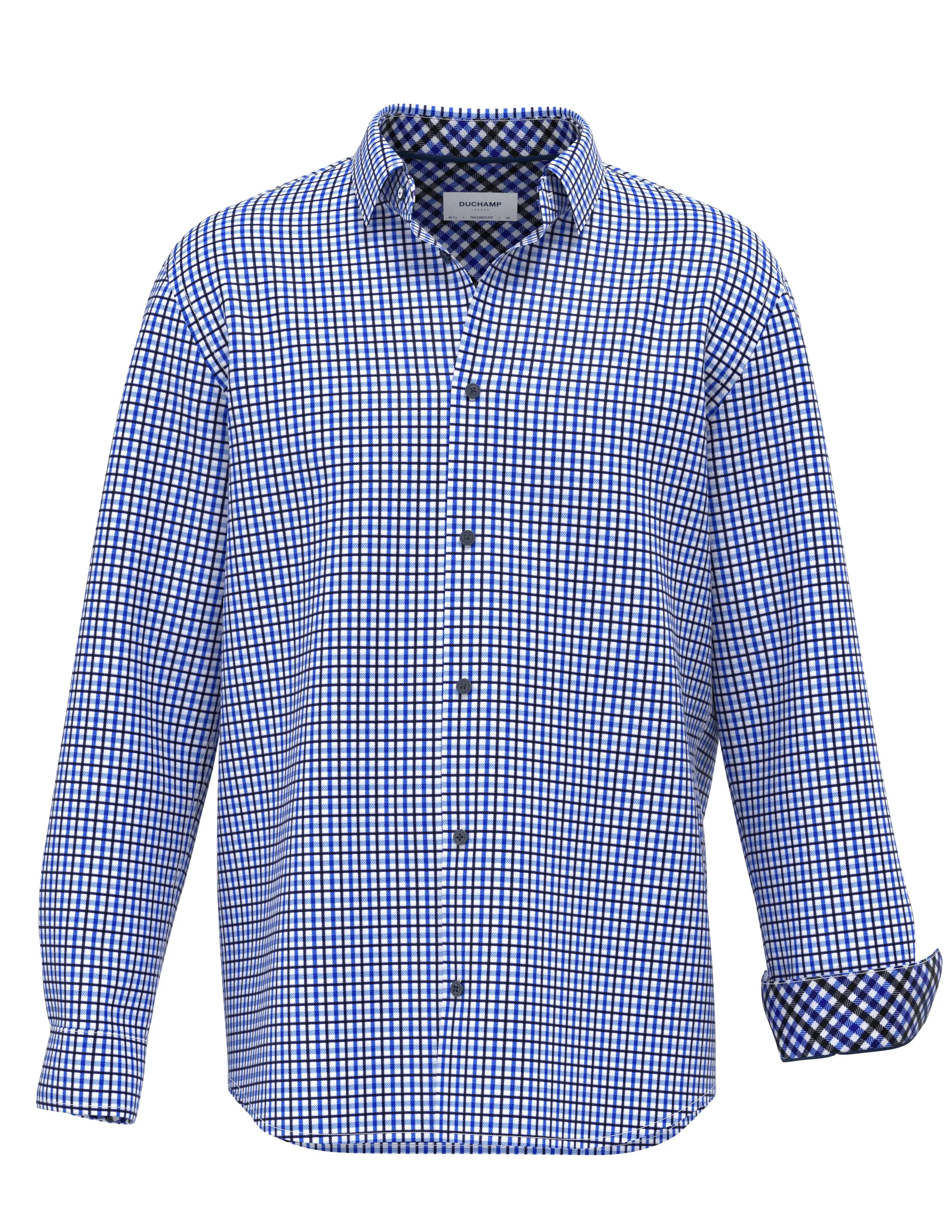 Duchamp London Bold Check Dress Shirt