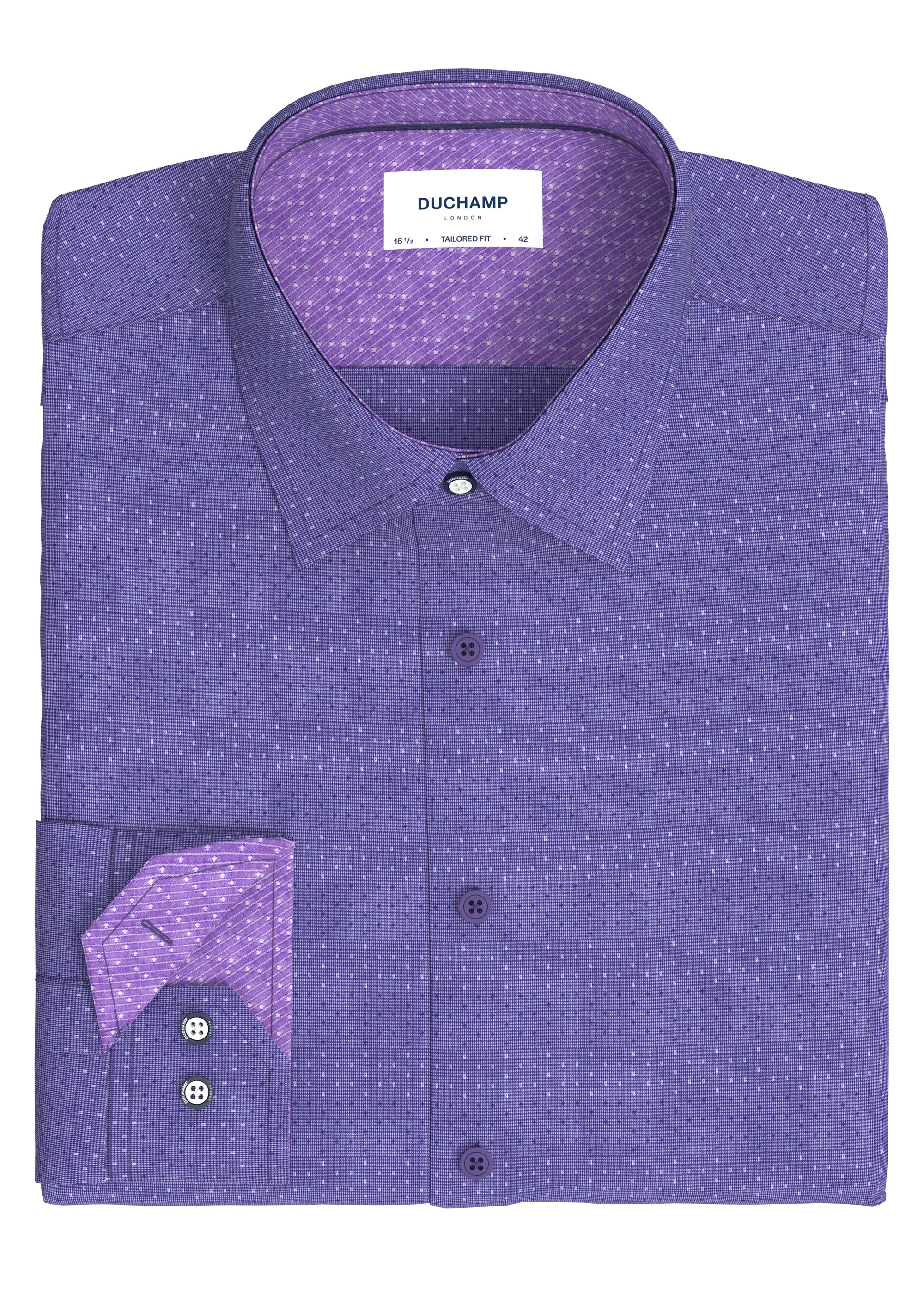 Duchamp London Dot Woven Dress Shirt
