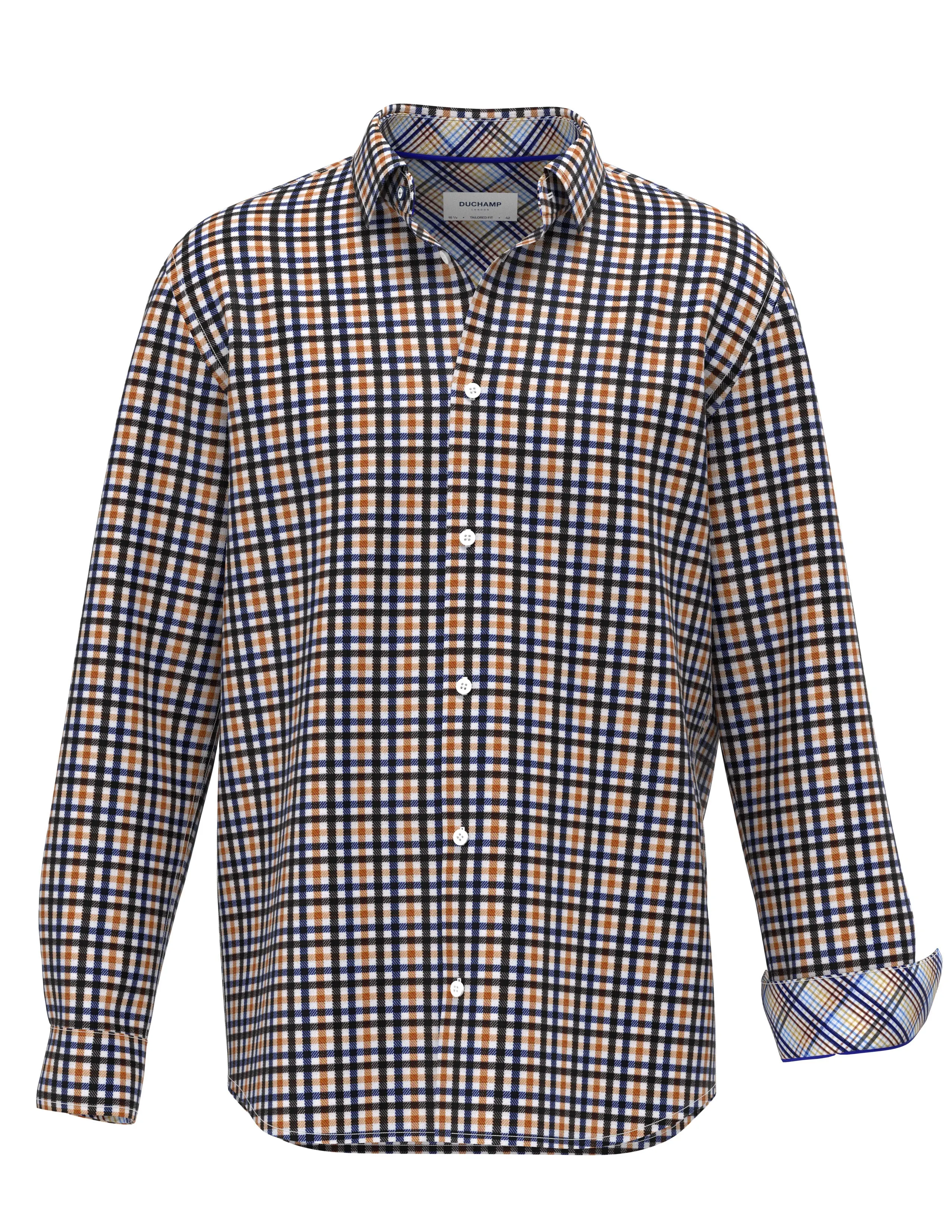 Duchamp London Gingham Dress Shirt