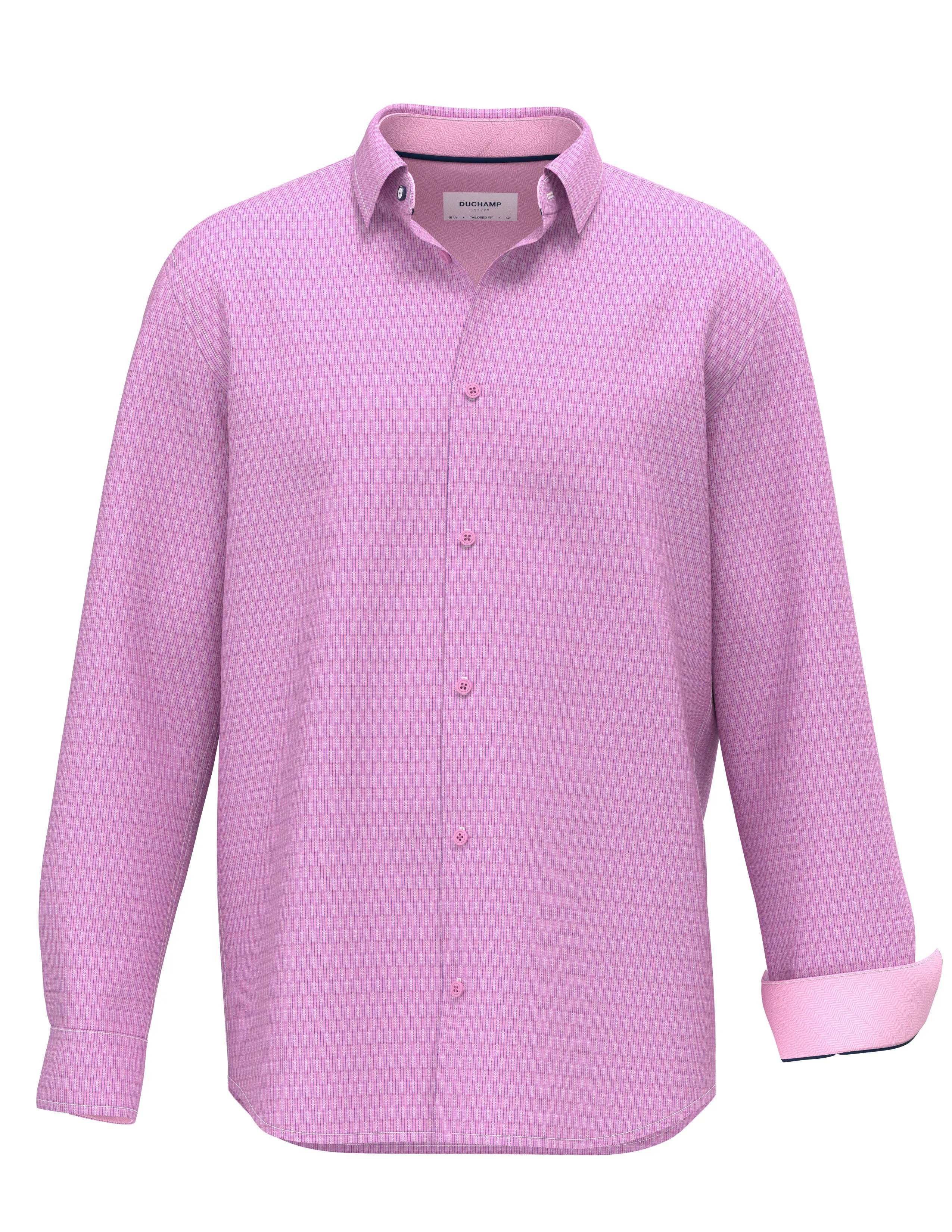 Duchamp London Modern Stripe Dress Shirt