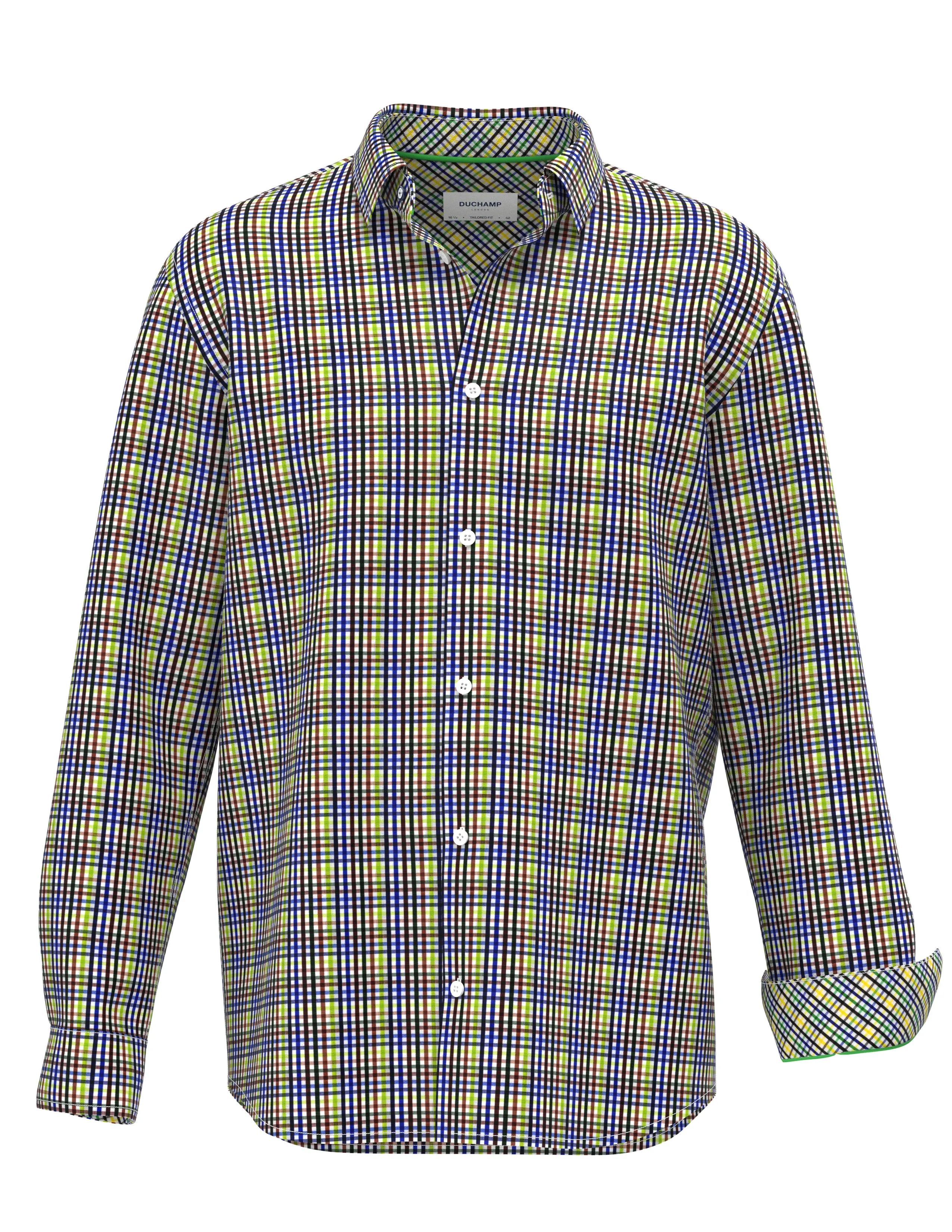 Duchamp London Plaid Dress Shirt