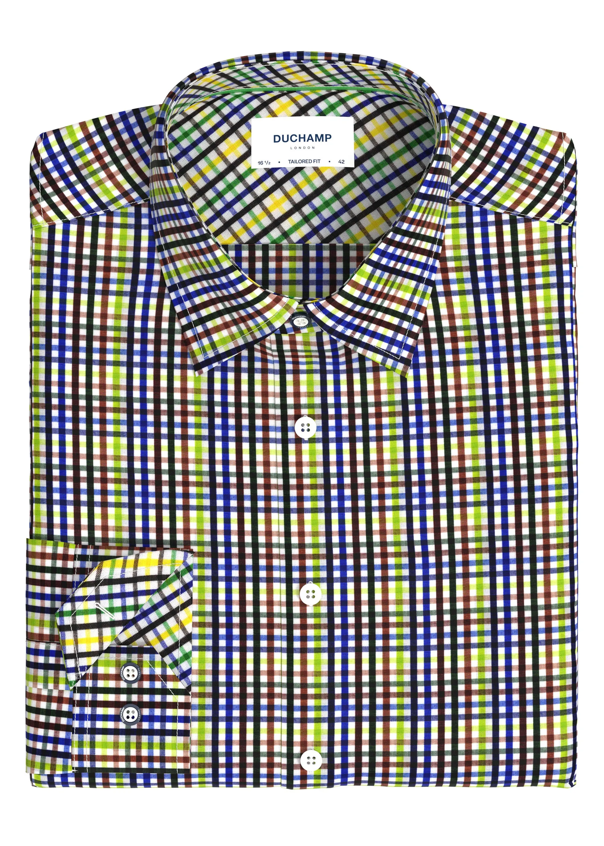 Duchamp London Plaid Dress Shirt