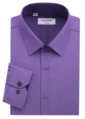 Duchamp London Purple Solid Dress Shirt