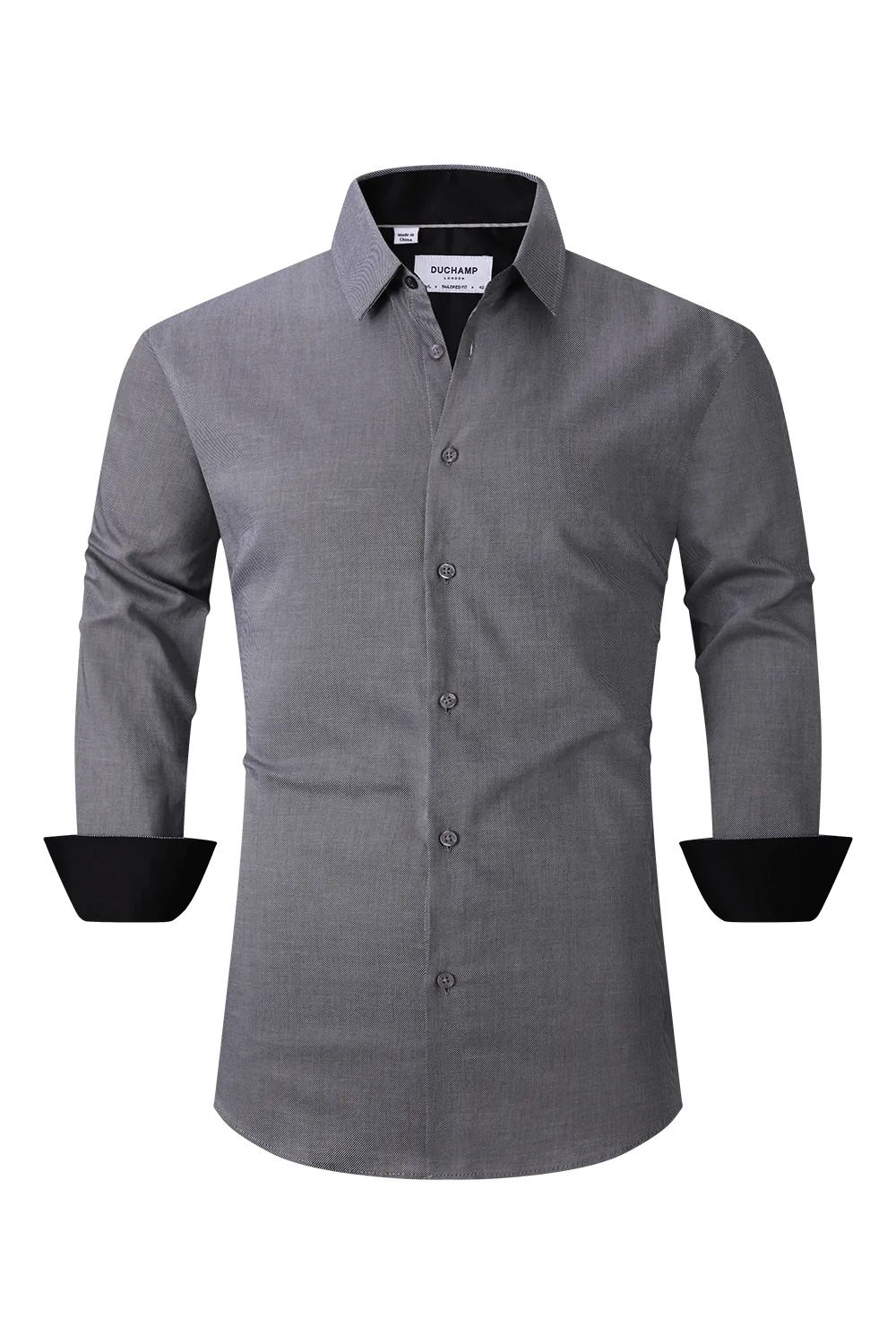 Duchamp London Textured Solid Dress Shirt