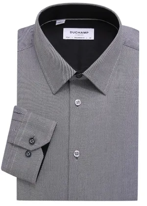 Duchamp London Textured Solid Dress Shirt