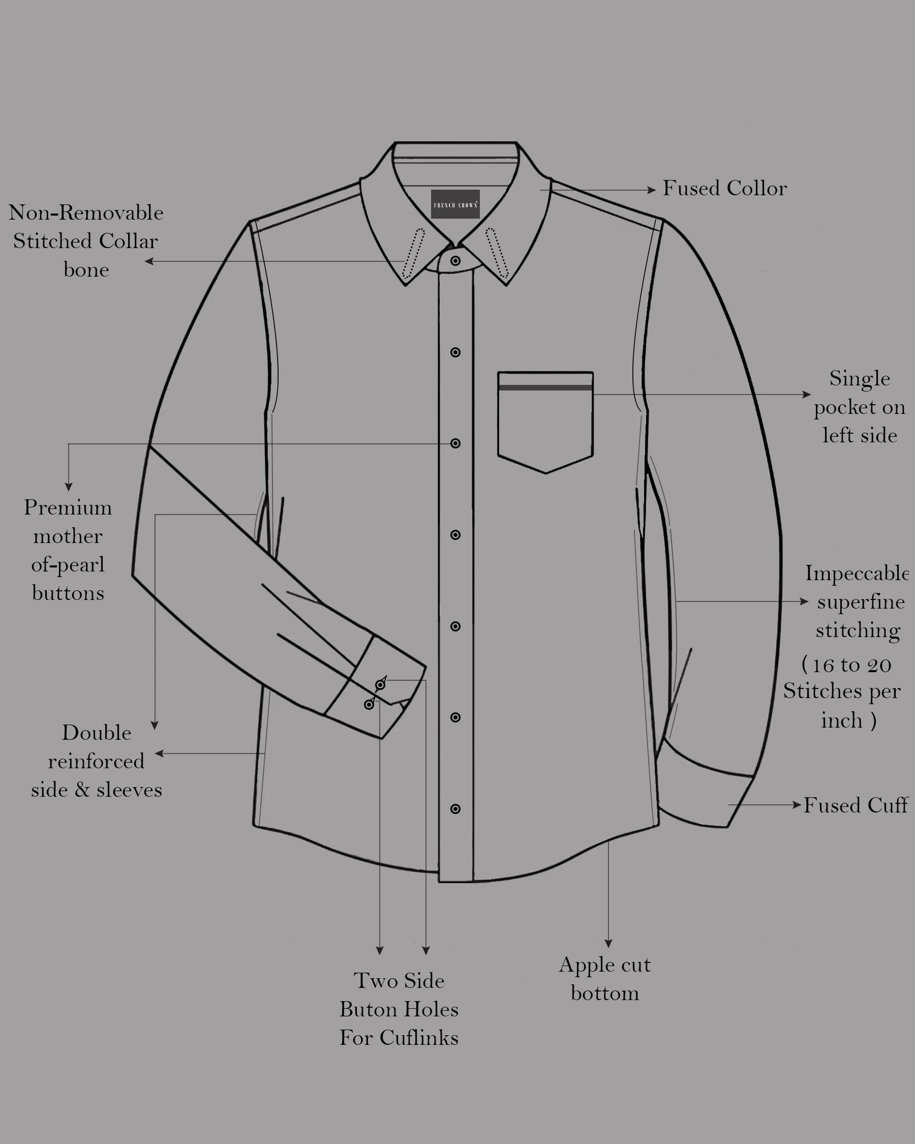 Dust Storm Brown Printed Royal Oxford Shirt