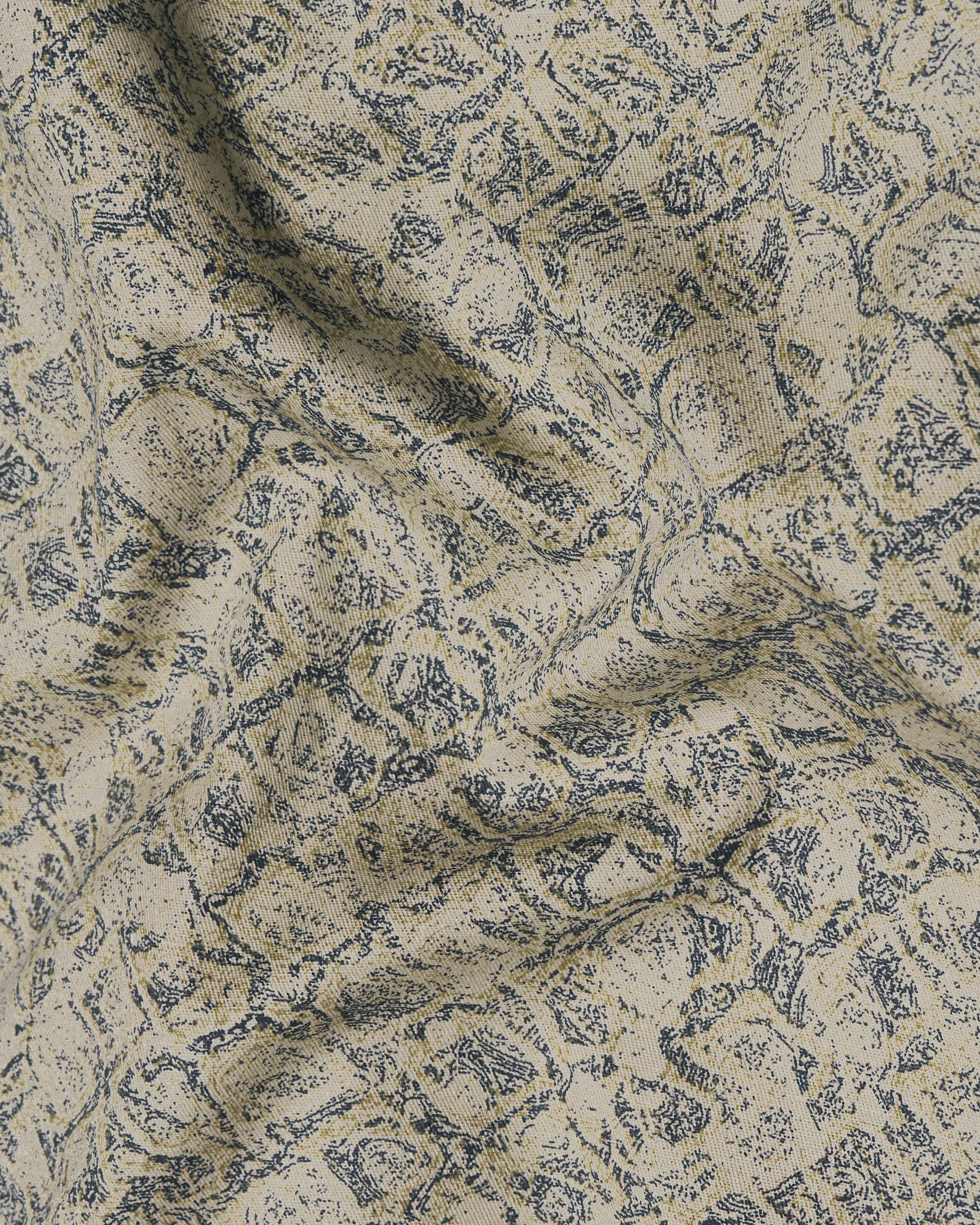 Dust Storm Brown Printed Royal Oxford Shirt