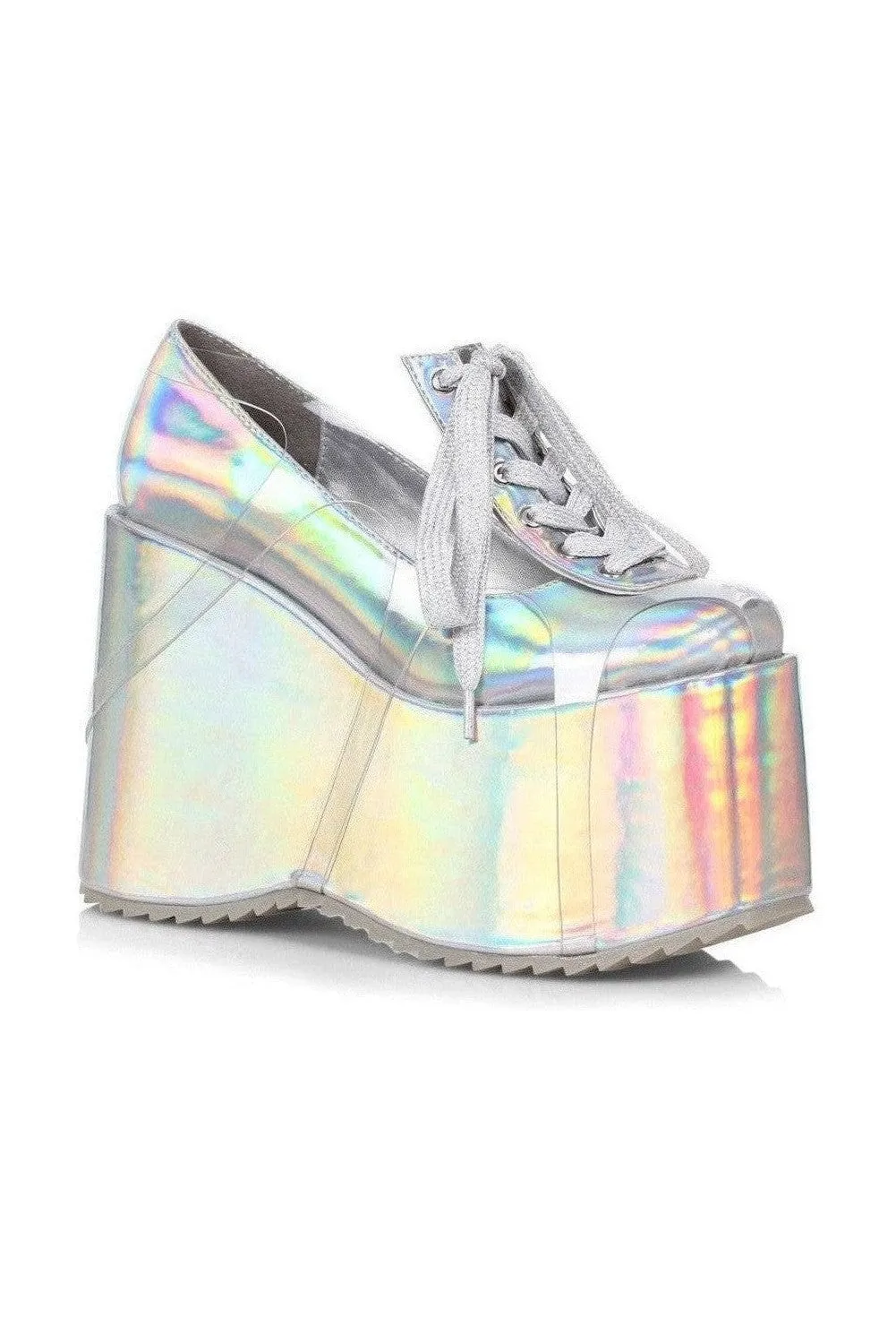 Ellie Shoes 500-SUNNY Chunky Platform Shoe with Laces