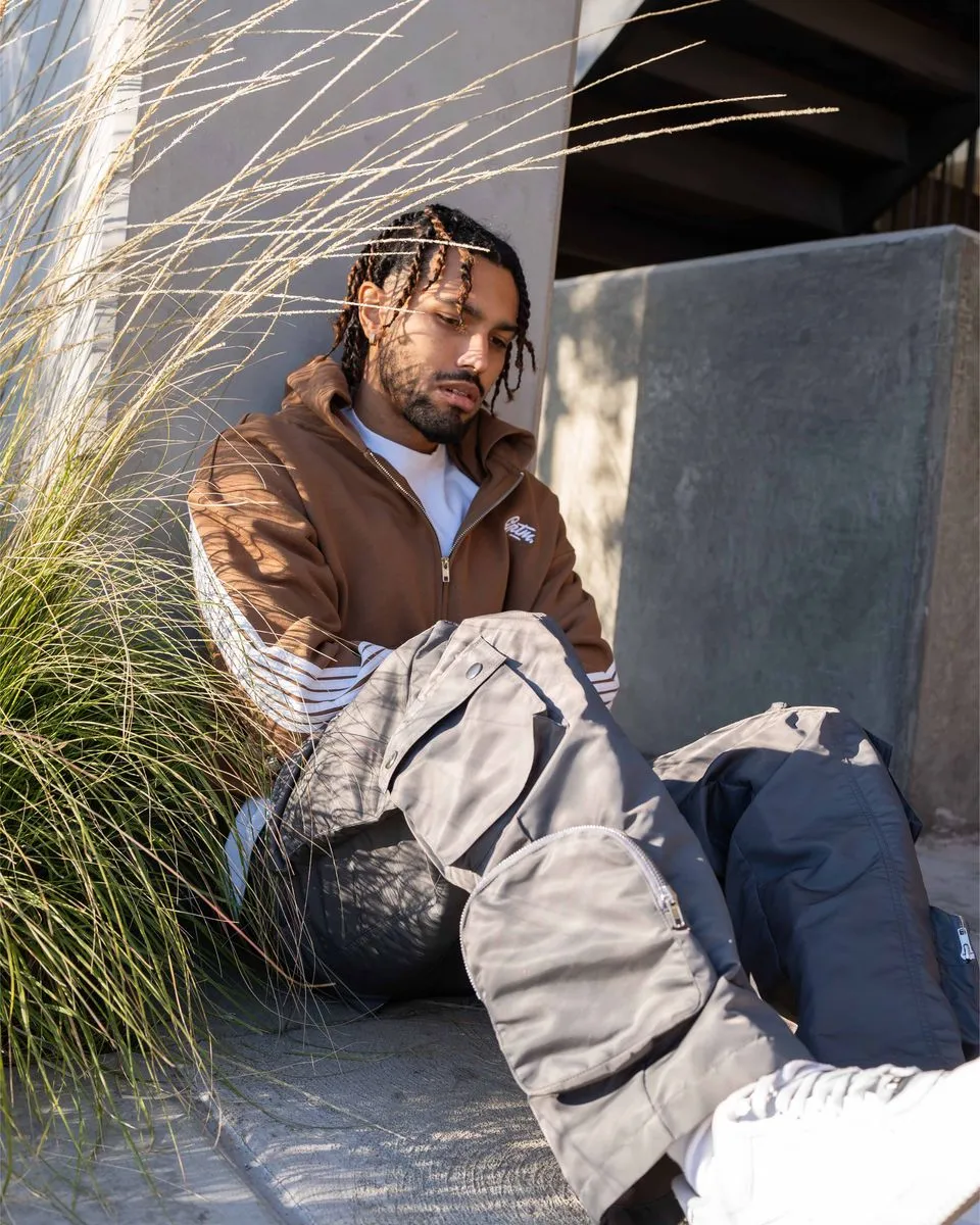 EPTM BAGGY MOON ZIP CARGO PANTS (Grey)