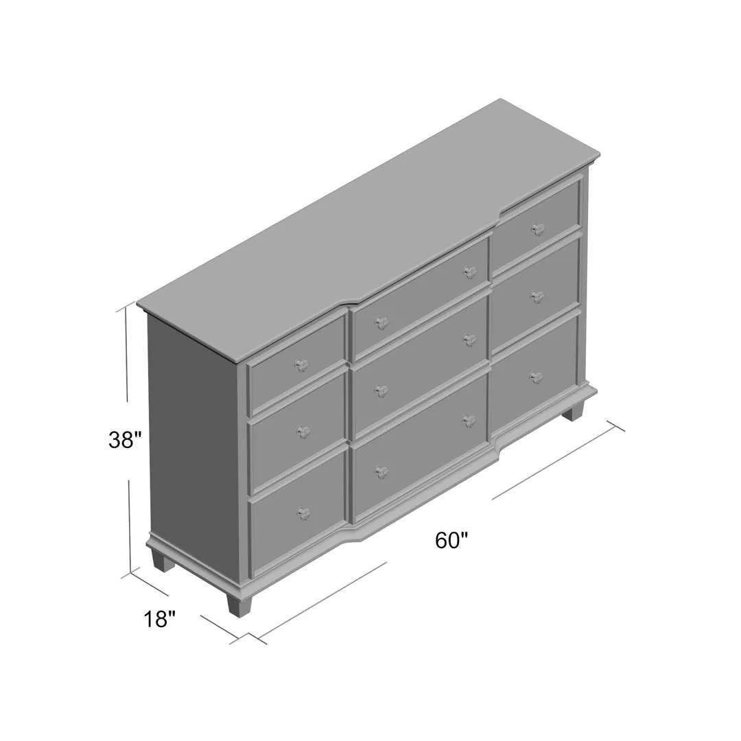 Epworth 9-Drawer Dresser in Weathered Oak Laurel Foundry Modern Farmhouse®