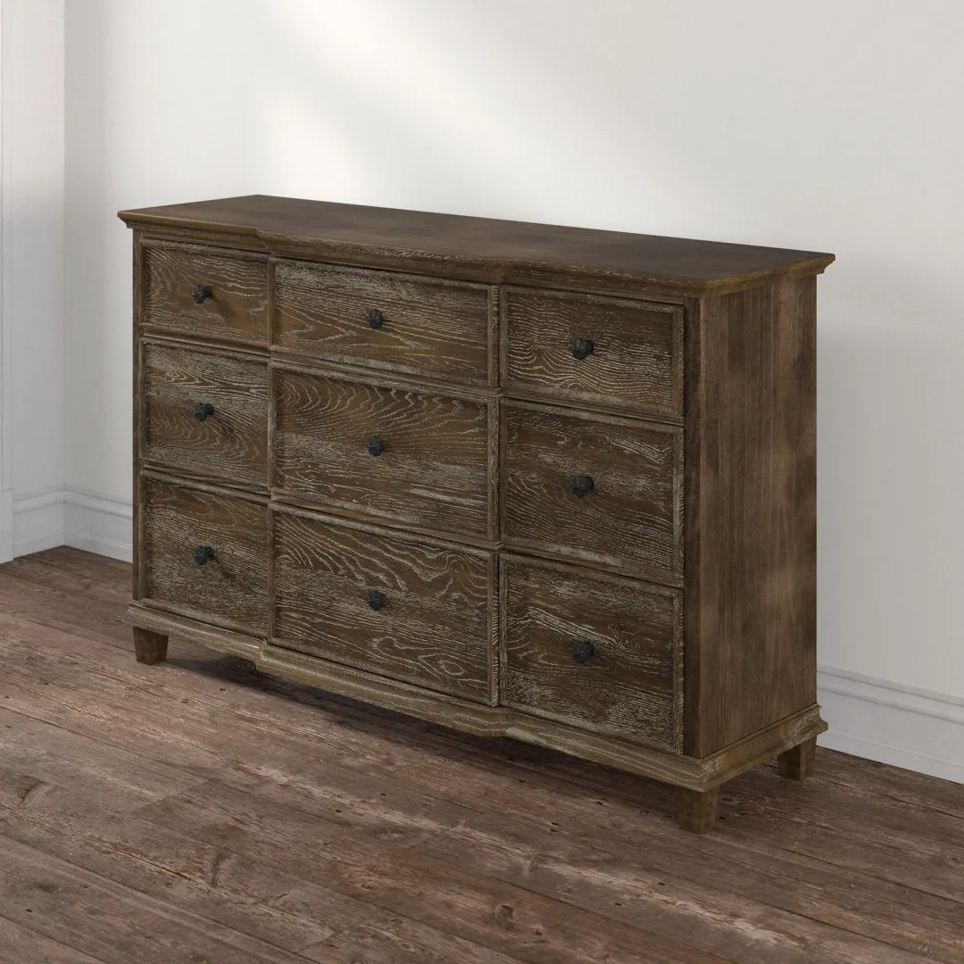 Epworth 9-Drawer Dresser in Weathered Oak Laurel Foundry Modern Farmhouse®
