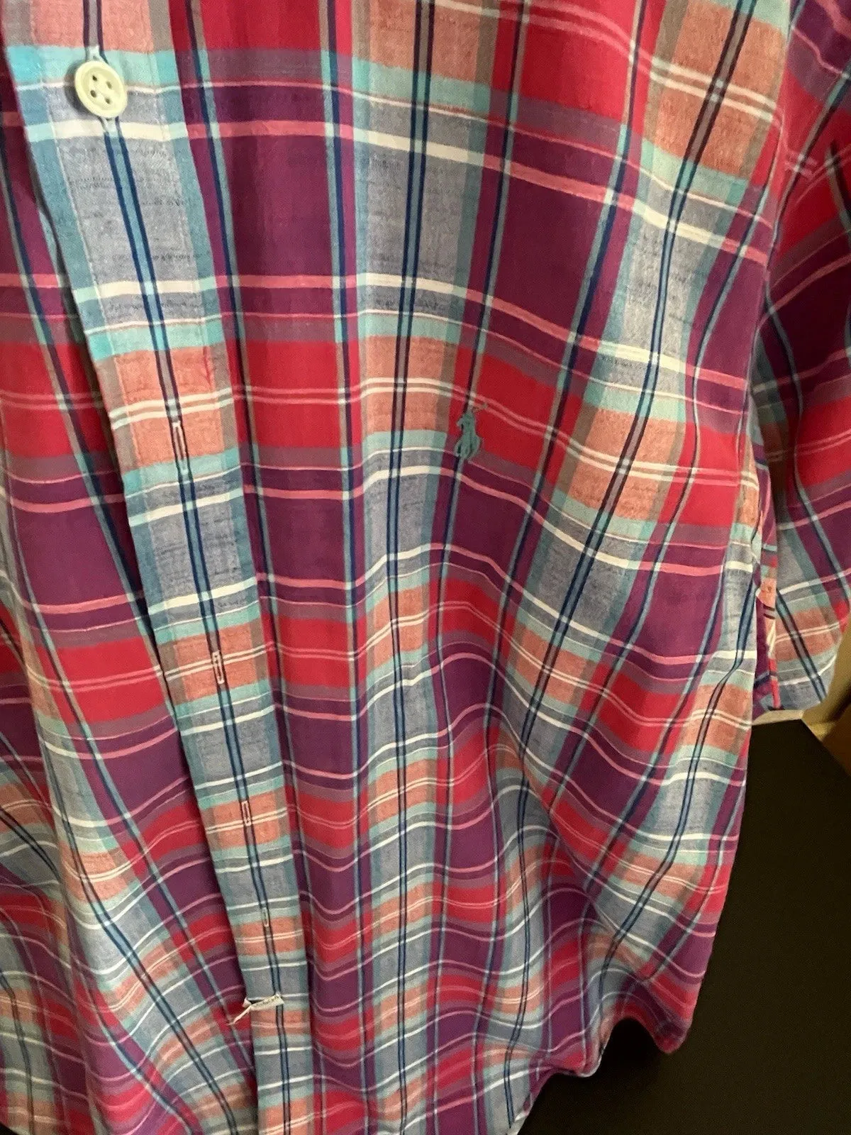 EUC - Ralph Lauren Polo Men's Short Sleeve Button-Down Oxford Shirt