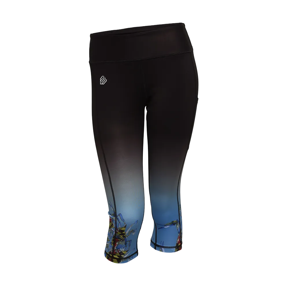 F2W Blue Crab Fade Jogger Capris