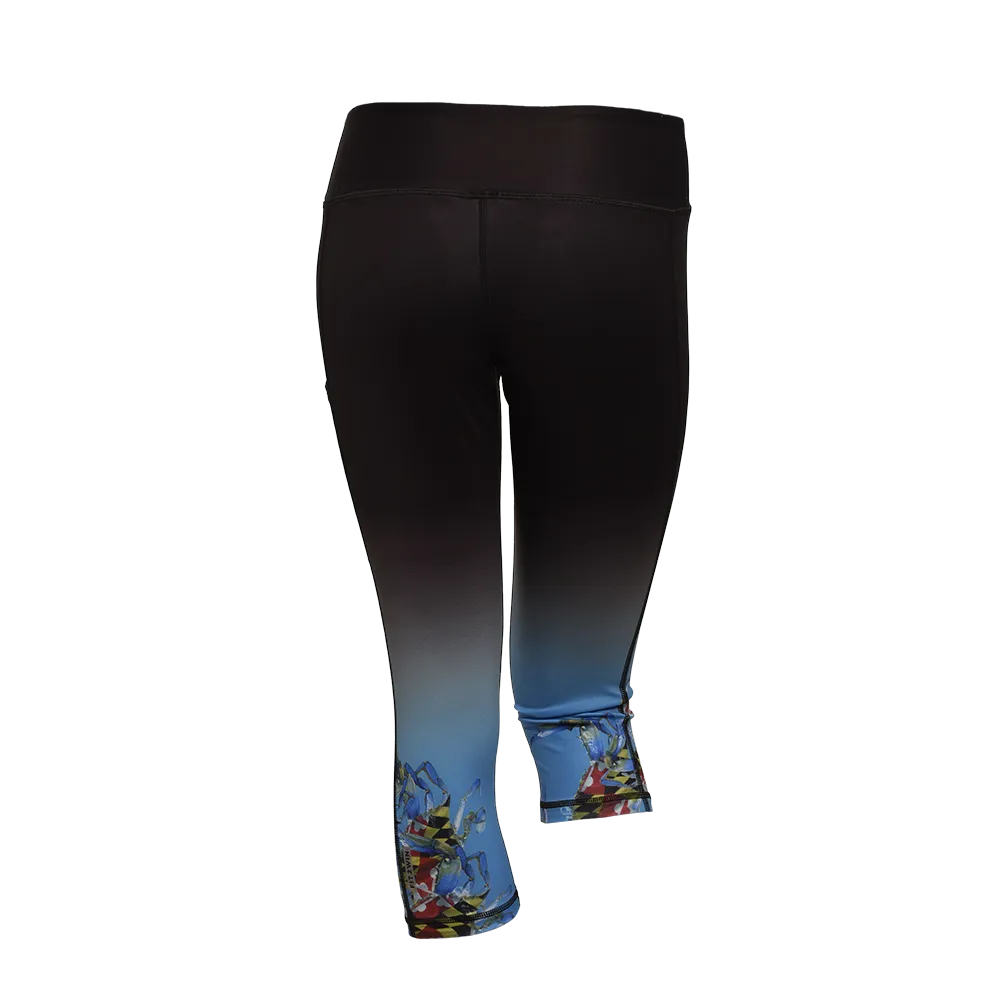 F2W Blue Crab Fade Jogger Capris
