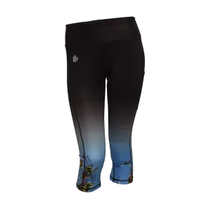F2W Blue Crab Fade Jogger Capris