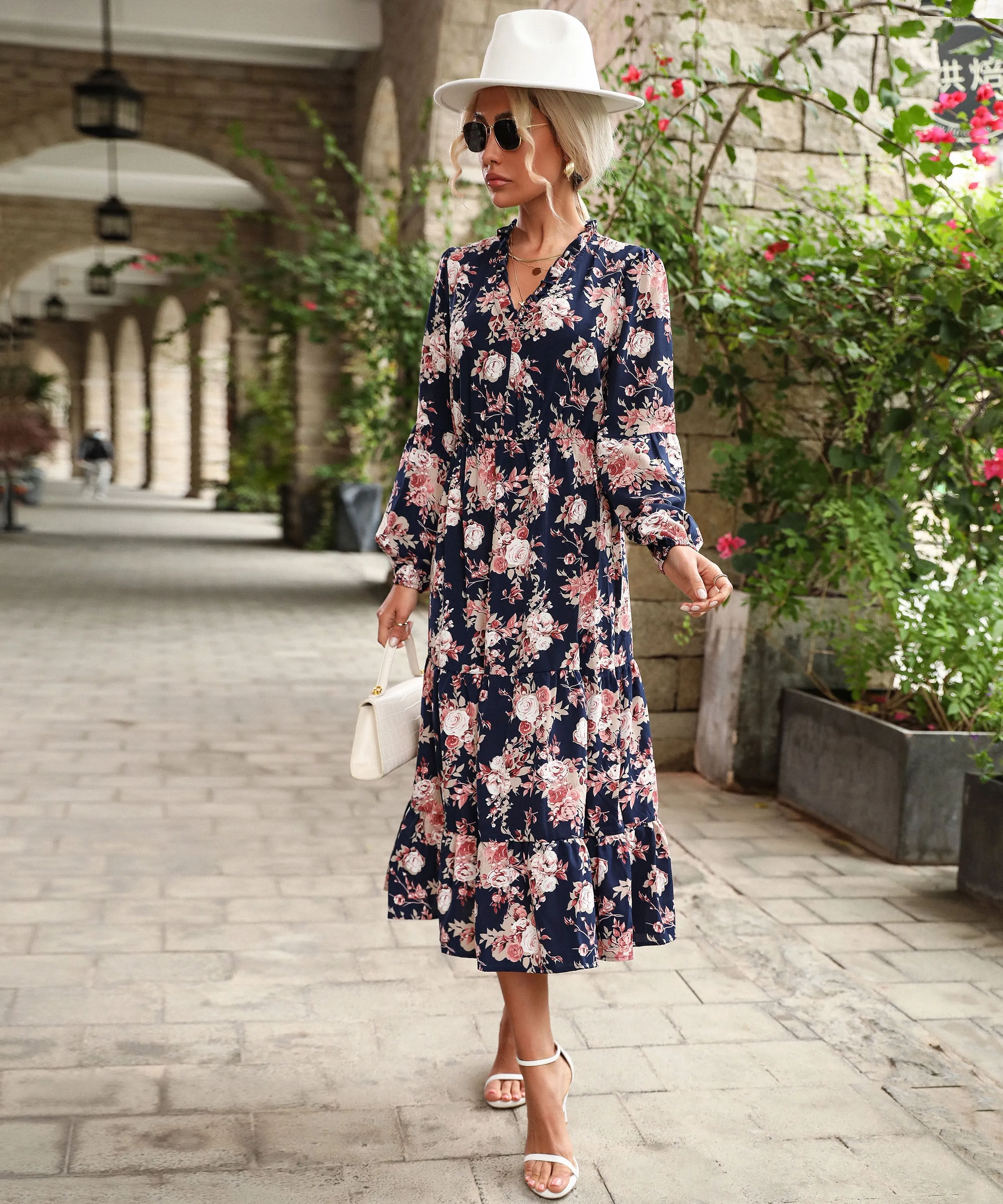 Fall In Love Maxi Dress - Navy