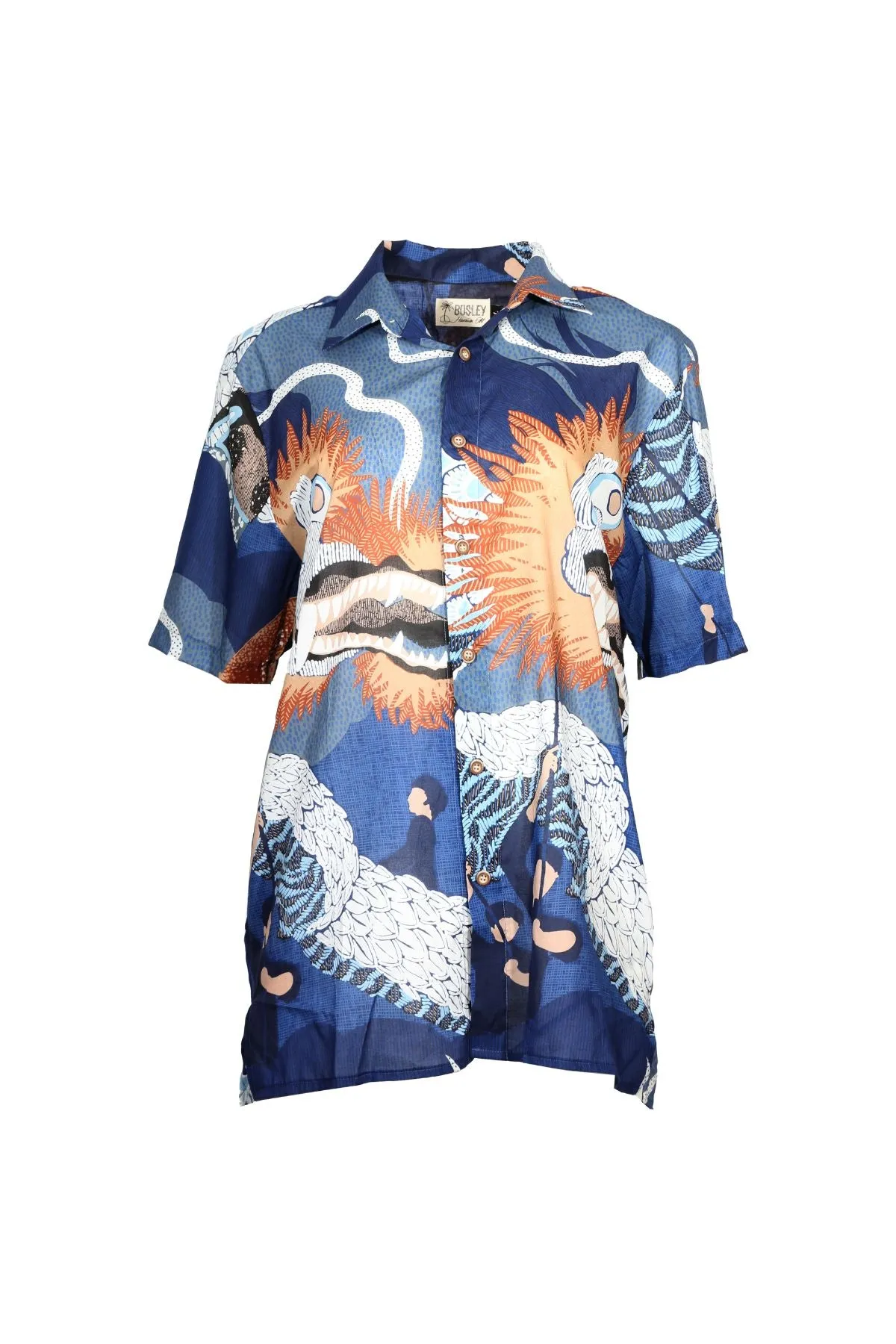 Festival Hawaiian Shirt Blue in Cotton