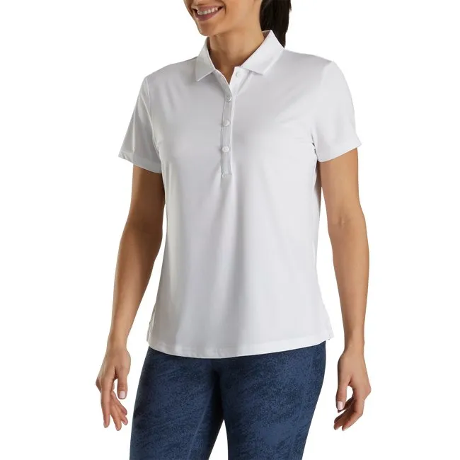 FootJoy Women's Solid Lisle Self Collar Polo