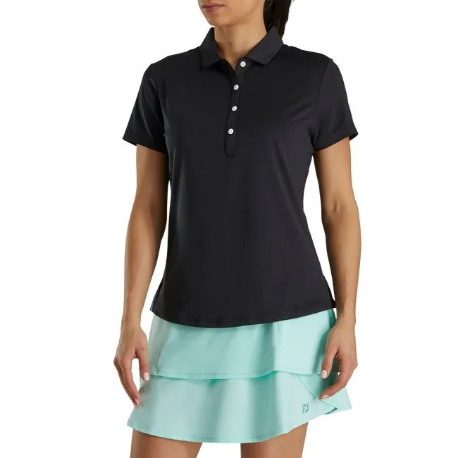 FootJoy Women's Solid Lisle Self Collar Polo
