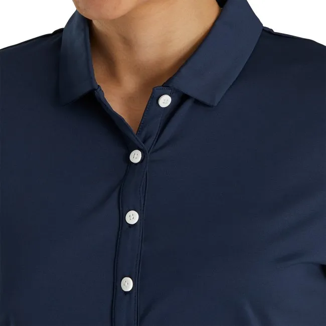 FootJoy Women's Solid Lisle Self Collar Polo