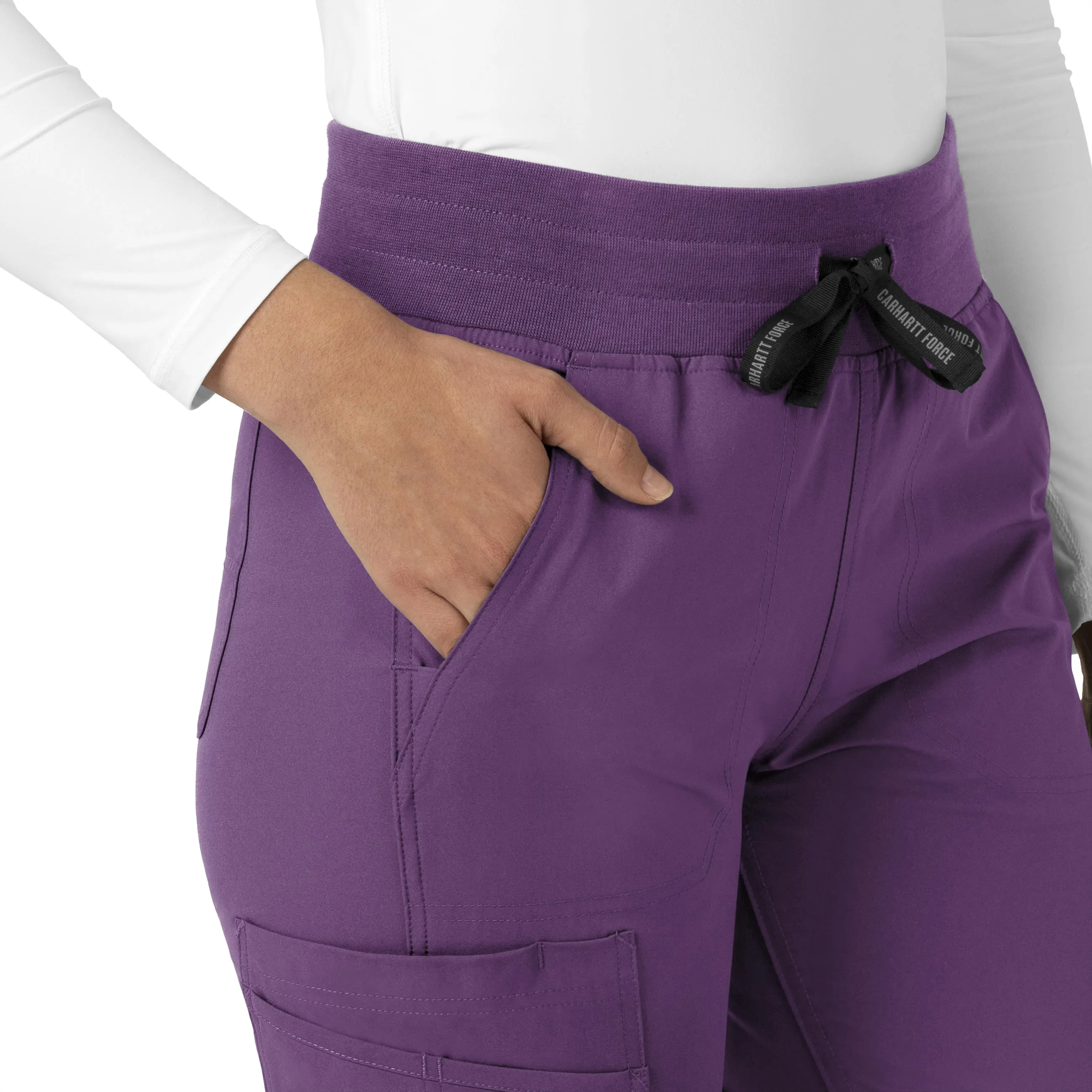 Force Essentials C51113 Jogger Scrub Pants Eggplant
