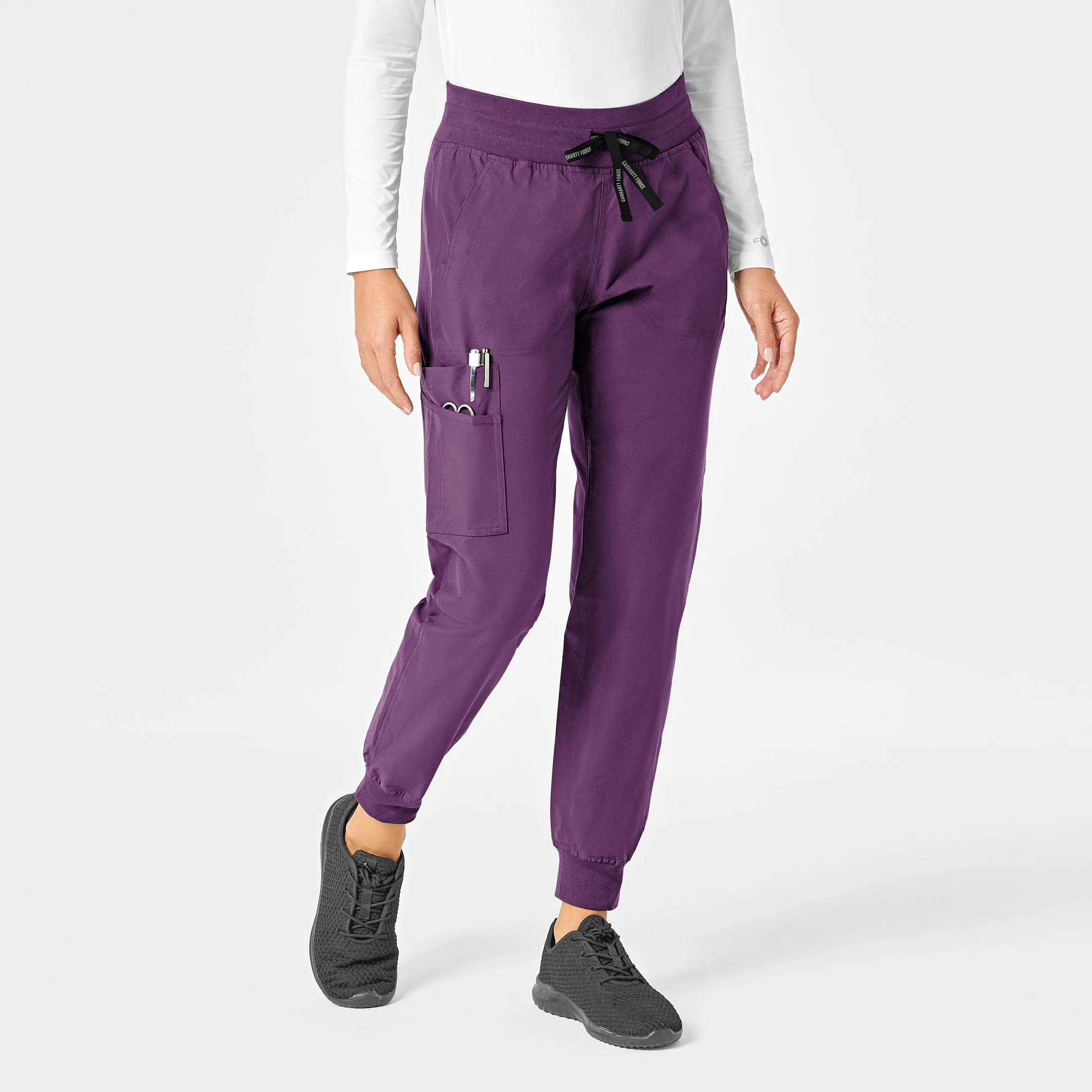 Force Essentials C51113 Jogger Scrub Pants Eggplant